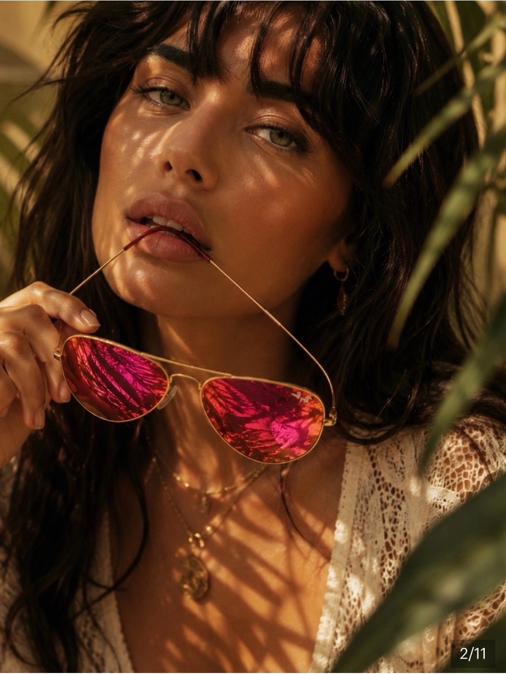Ray-Ban Aviator Flash Mirror Sunglasses – Gold Frame | Pink/Orange Lenses